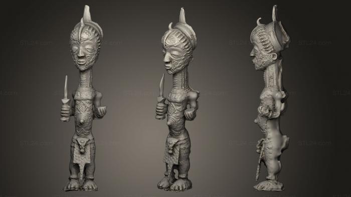 Miscellaneous figurines and statues (African statuette, STKR_0072) 3D models for cnc